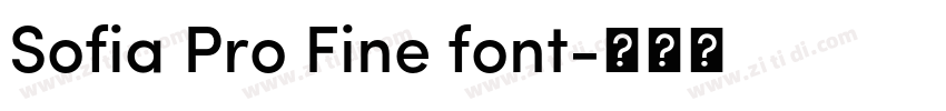 Sofia Pro Fine font字体转换